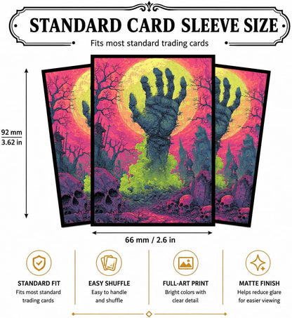MTG Card Sleeves Matte -100 PCS Trading Card Game, Size 2.6 x 3.6 inches, Suitable for All TCG Card Games Protective (Undead Grave)