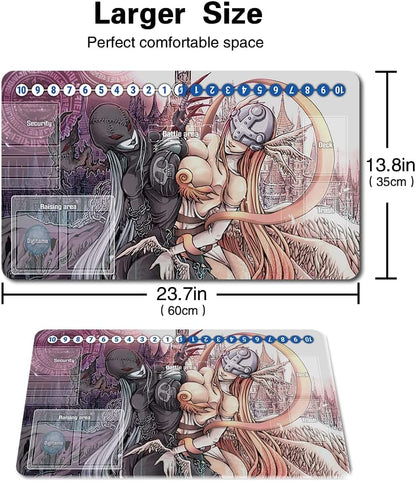 Digimon Play Mat, Digimon Playmat, Digimon Mouse Pad, Board Game Digimon, Mouse Mat, Size 60 x 35 cm, Suitable for TCG CCG MTG Digimon Stitched Edge