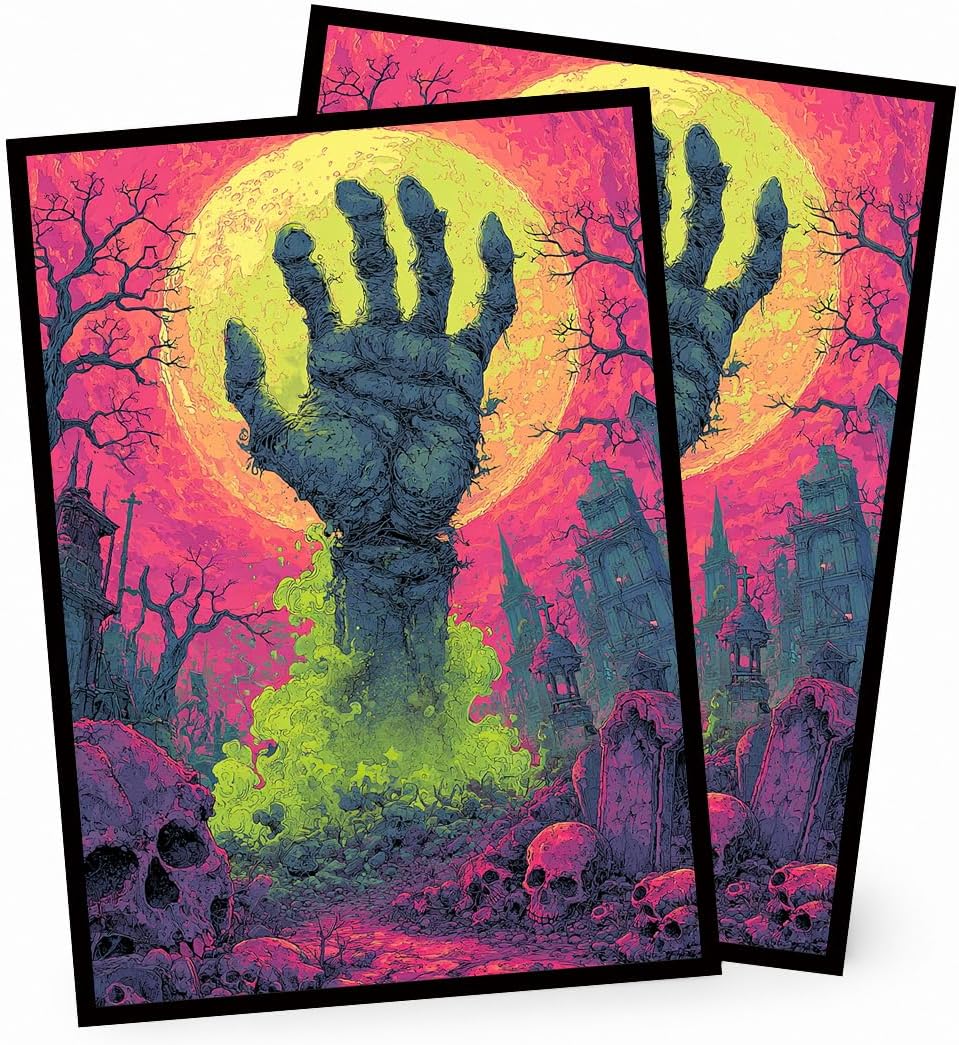 MTG Card Sleeves Matte -100 PCS Trading Card Game, Size 2.6 x 3.6 inches, Suitable for All TCG Card Games Protective (Undead Grave)