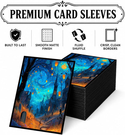MTG Card Sleeves Matte -100 PCS Trading Card Game, Size 2.6 x 3.6 inches, Suitable for All TCG Card Games Protective (Starlit Path)