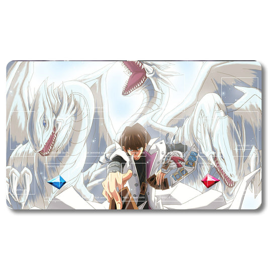 Board Game Peripheral - 547953- Yugioh Playmat Size 23.6X13.7in Play mats Compatible for TCG OCG CCG Trading Card Game