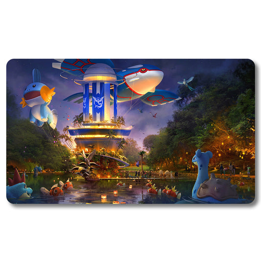 Board Game Laplace Playmat - Pokemon Size 23.6X13.7in Play mats Compatible for TCG MTG RPG CCG Trading Card Game