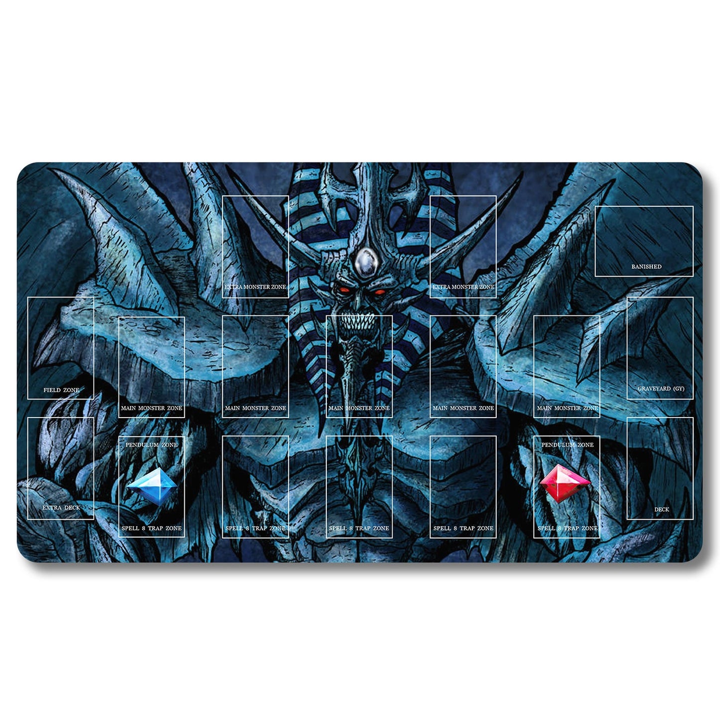 YUGIOH Peripheral - 359653- Yugioh Playmat Size 23.6X13.7in Play mats Compatible for TCG OCG CCG Trading Card Game