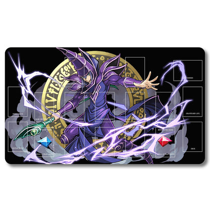 YUGIOH Dark Magician Playmat - Yugioh Size 23.6X13.7in Play mats Compatible for TCG OCG CCG Trading Card Game