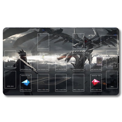 Board Game Peripheral - 1244714- Yugioh Playmat Size 23.6X13.7in Play mats Compatible for TCG OCG CCG Trading Card Game