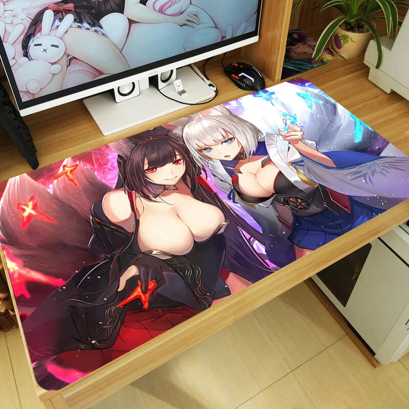 Anime Azur Lane Mouse Pad Akagi &amp; Kaga Large Game Playmat Keyboard Desk Mice Mat 28*16 in / 70*40cm