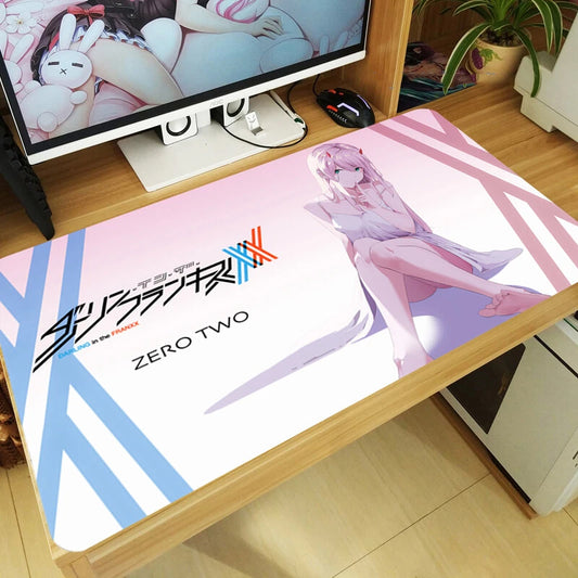 Anime DARLING in the FRANXX Mouse Pad Zero Two Large Laptop Keyboard Mat Playmat 28*16 in / 70*40cm