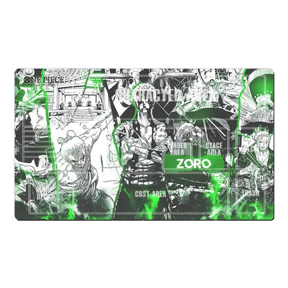 One Piece Roronoa Zoro Table Playmat CCG OPCG Gaming Mat Card Game Play Mousepad Deskmat