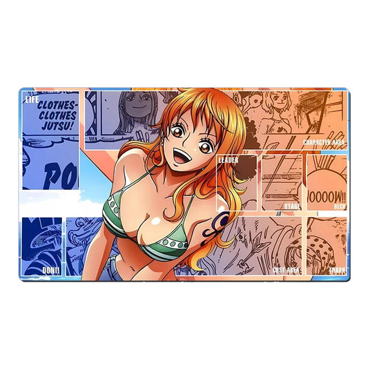 One Piece OPCG TCG CCG Play Pad Nami Duel Playmat Trading Card Game Mat Mousepad Deskmat