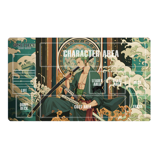 One Piece Roronoa Zoro Playmat CCG OPCG Play Mat Trading Card Game Pad Mousepad