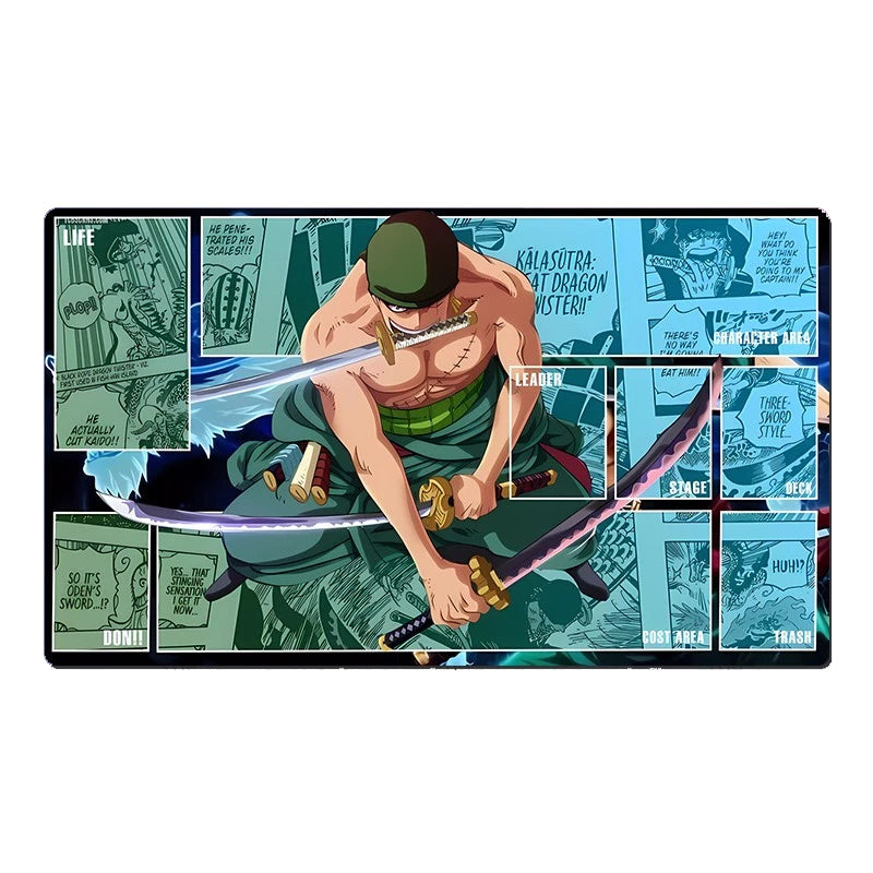 One Piece OPCG TCG CCG Playing Pad Roronoa Zoro Playmat Trading Card Game Desk Mat Mousepad