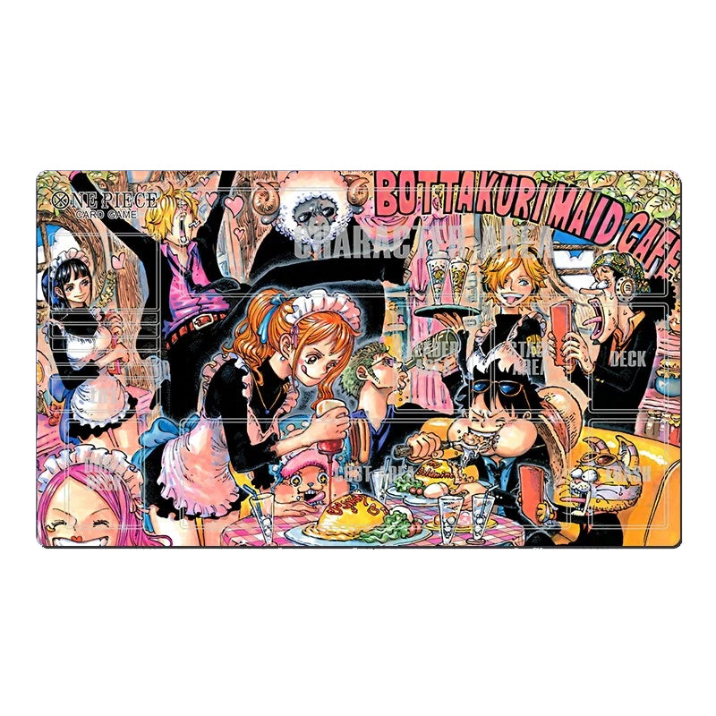 One Piece OPCG TCG CCG BOTTTAKURI MAID CAFE Table Playmat Trading Card Game Mat Pad Deskmat Mousepad