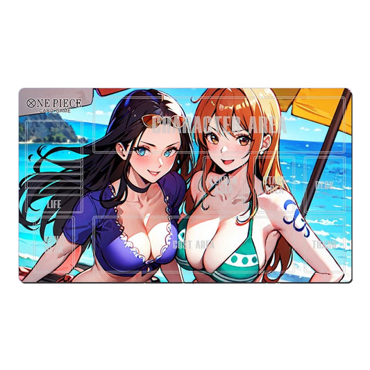 One Piece Nico·Robin & Nami Table Playmat CCG OPCG Mouse Pad Mat Trading Card Game Mousepad Deskmat
