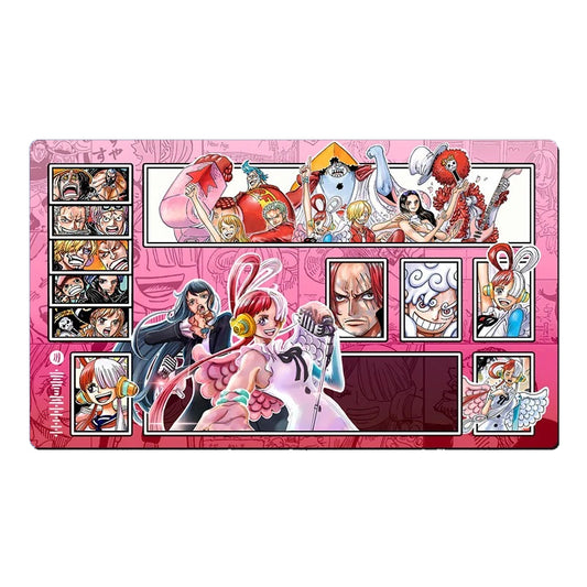 One Piece OPCG TCG CCG Table Mouse Pad Uta Playmat Trading Card Game DeskMat Pink