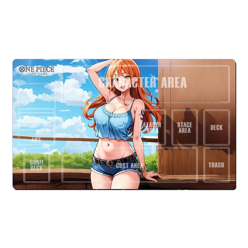 One Piece Nami Playmat CCG OPCG Mat Trading Card Game Mouse Pad Deskmat
