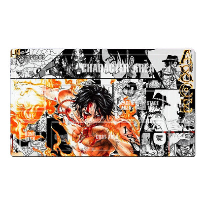 One Piece OPCG TCG CCG Playing Pad Portgas·D· Ace Playmat Trading Card Game Mousepad Deskmat