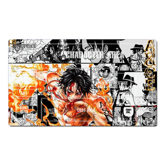 One Piece OPCG TCG CCG Playing Pad Portgas·D· Ace Playmat Trading Card Game Mousepad Deskmat