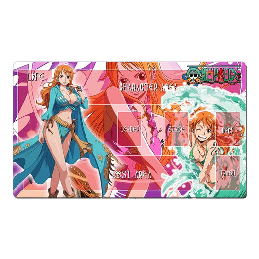 One Piece OPCG TCG CCG Nami Table Playmat Trading Card Game Mat Gaming Mousepad Deskmat