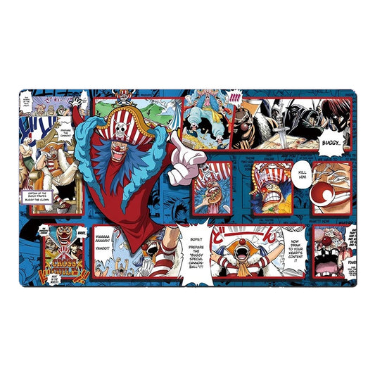 One Piece OPCG TCG CCG Buggy the Clown Duel Playmat Trading Card Game Desk Mat Mouse Pad