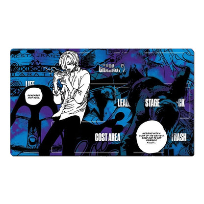 One Piece Sanji Table Playmat CCG OPCG DeskMat Trading Card Game Pad Mousepad