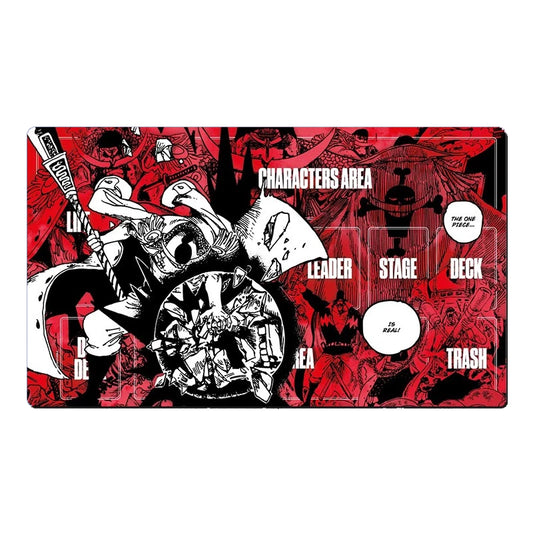 One Piece Edward Newgate Table Playmat OPCG TCG CCG Mouse Pad Trading Card Game Desk Mat Red