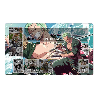 One Piece RORONOA ZORO O-P Playmat OPCG TCG CCG Mouse Pad Trading Card Game DeskMat