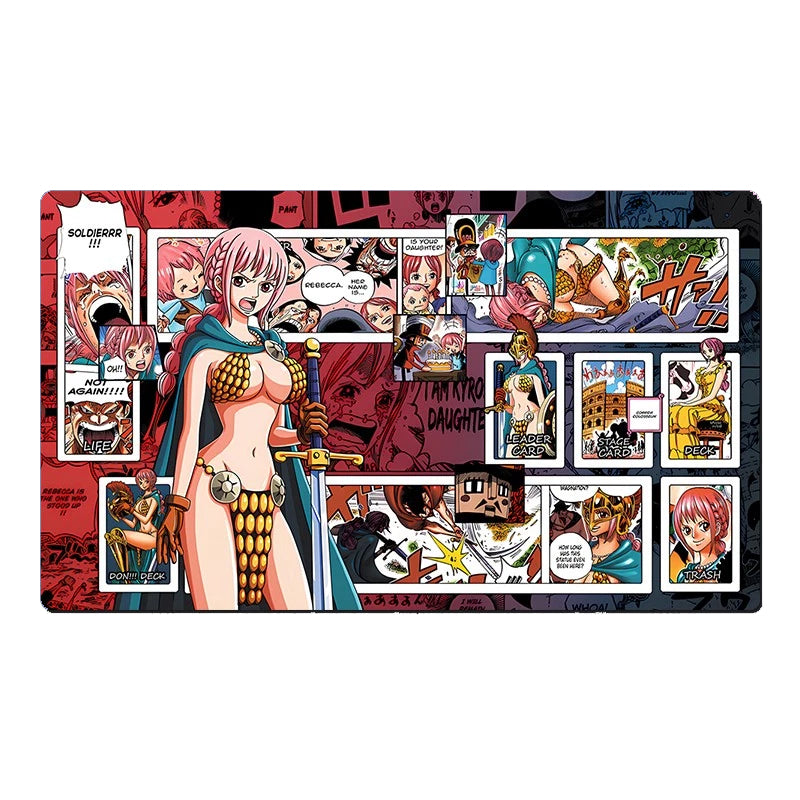 One Piece O-P OPCG TCG CCG Play Pad Rebecca Table Playmat Trading Card Game Desk Mat Mousepad