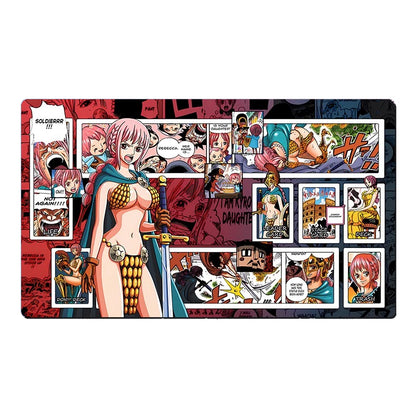 One Piece O-P OPCG TCG CCG Play Pad Rebecca Table Playmat Trading Card Game Desk Mat Mousepad
