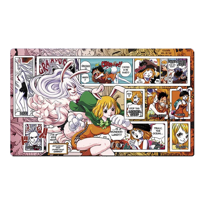 One Piece Carrot O-P Table Duel Playmat OPCG TCG CCG Mouse Pad Trading Card Game Play DeskMat