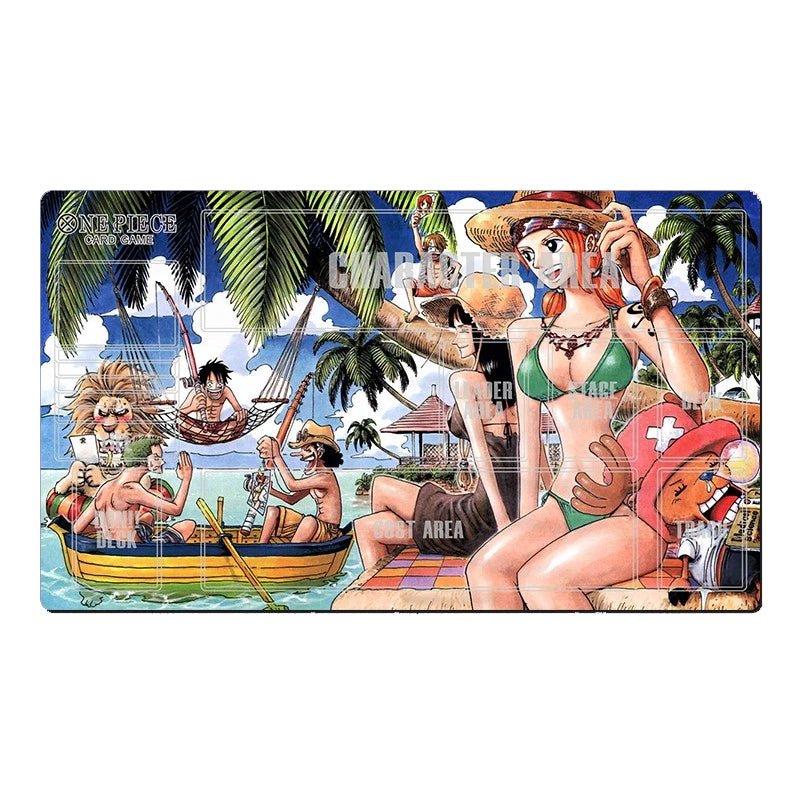 One Piece Straw Hat Pirates Table Playmat CCG OPCG Play Mat Trading Card Game Mousepad Deskmat Nami