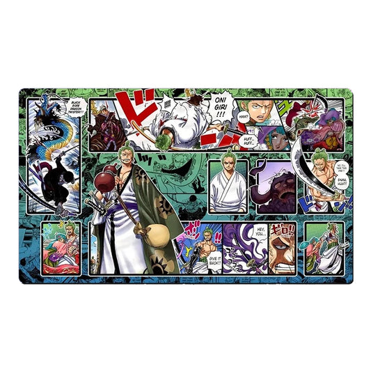One Piece Roronoa Zoro O-P Playmat OPCG TCG CCG Mouse Pad Trading Card Game Play Desk Mat