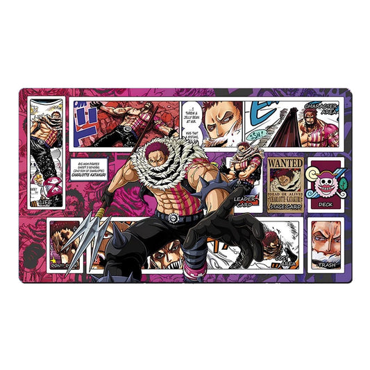 One Piece Charlotte Katakuri O-P Playmat OPCG TCG CCG Mouse Pad Trading Card Game Play Mat