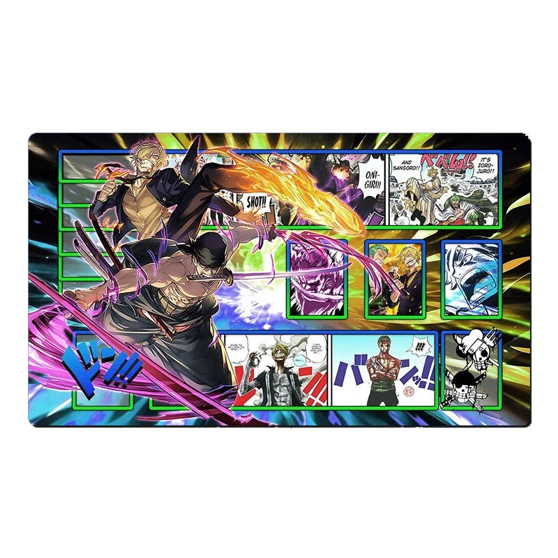 One Piece O-P OPCG TCG CCG Mouse Pad Sanji X Zoro Table Playmat Trading Card Game Desk Mat