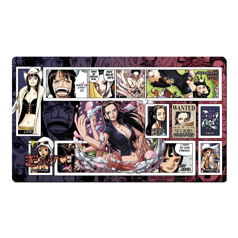 One Piece O-P OPCG TCG CCG Play Pad Nico Robin Table Playmat Trading Card Game Desk Mat Mousepad