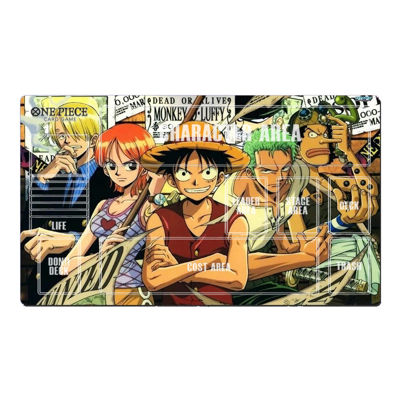 One Piece OPCG TCG CCG Luffy Zoro Nami Playmat Trading Card Game Mat Play pad Mousepad Deskmat
