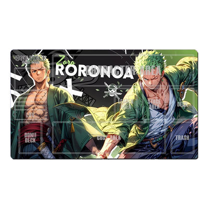 One Piece Roronoa Zoro Table Playmat OPCG TCG CCG Playing Pad Trading Card Game Desk Mat Mousepad
