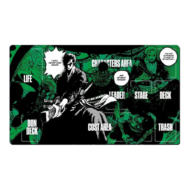 One Piece Roronoa Zoro O-P Duel Playmat OPCG TCG CCG Mouse Pad Trading Card Game Desk Mat
