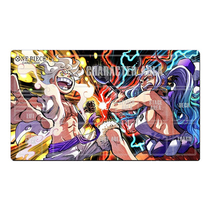 One Piece Luffy Gear 5 & Yamato O-P Table Playmat OPCG TCG CCG Pad Trading Card Game Desk Mat