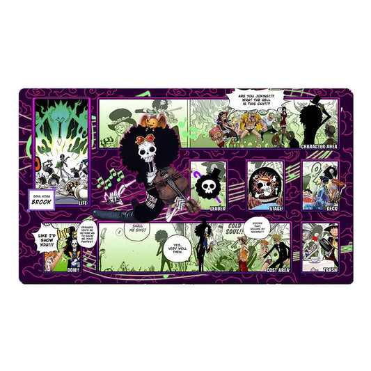 One Piece Brook O-P Table Playmat OPCG TCG CCG Play Pad Trading Card Game Desk Mat Mousepad