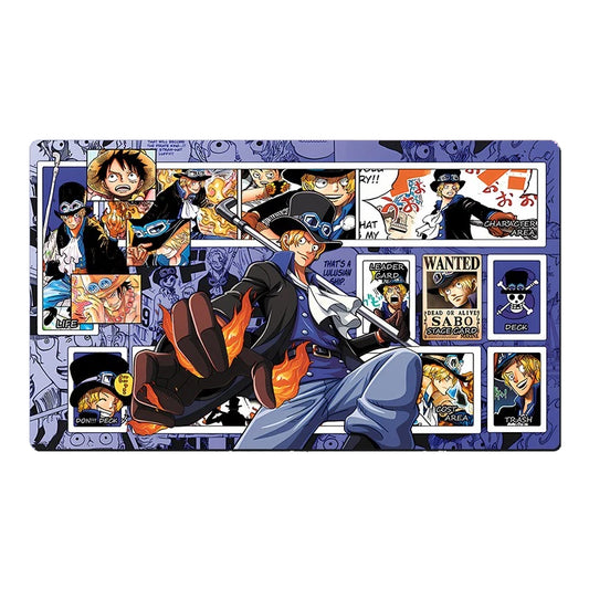 One Piece Sabo O-P Table Playmat OPCG TCG CCG Gaming Pad Trading Card Game Mat Mousepad