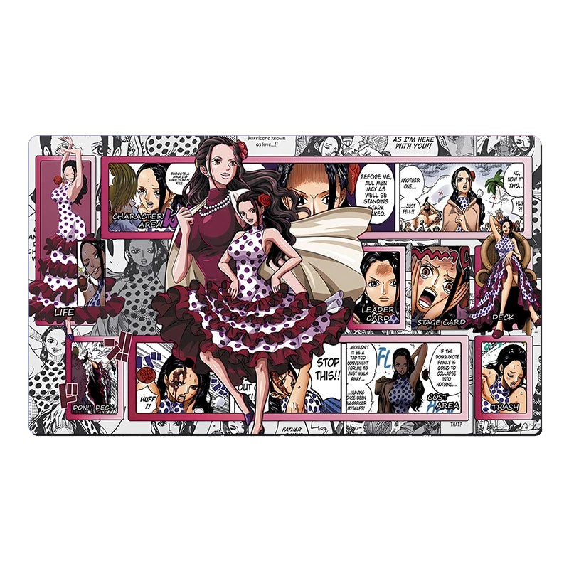 One Piece Viola O-P Table Playmat OPCG TCG CCG Play Pad Trading Card Game Desk Mat Mousepad