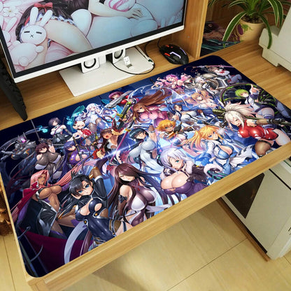 Anime Taimanin Asagi Mouse Pad Large Keyboard Desk Mice Play Mat Game Playmat 28*16 in / 70*40cm