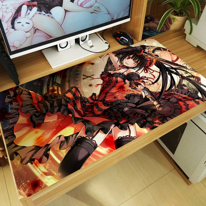 Date a Live Tokisaki Kurumi Anime Mouse Pad Large PC Keyboard Mat Game Play Mat 28*16 in / 70*40cm