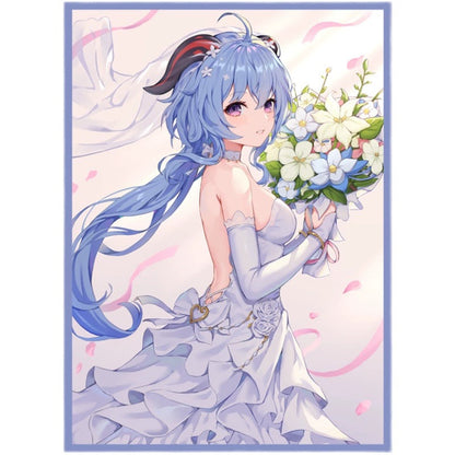 Ganyu Wedding Bride Genshin Impact Holographic Card Sleeves