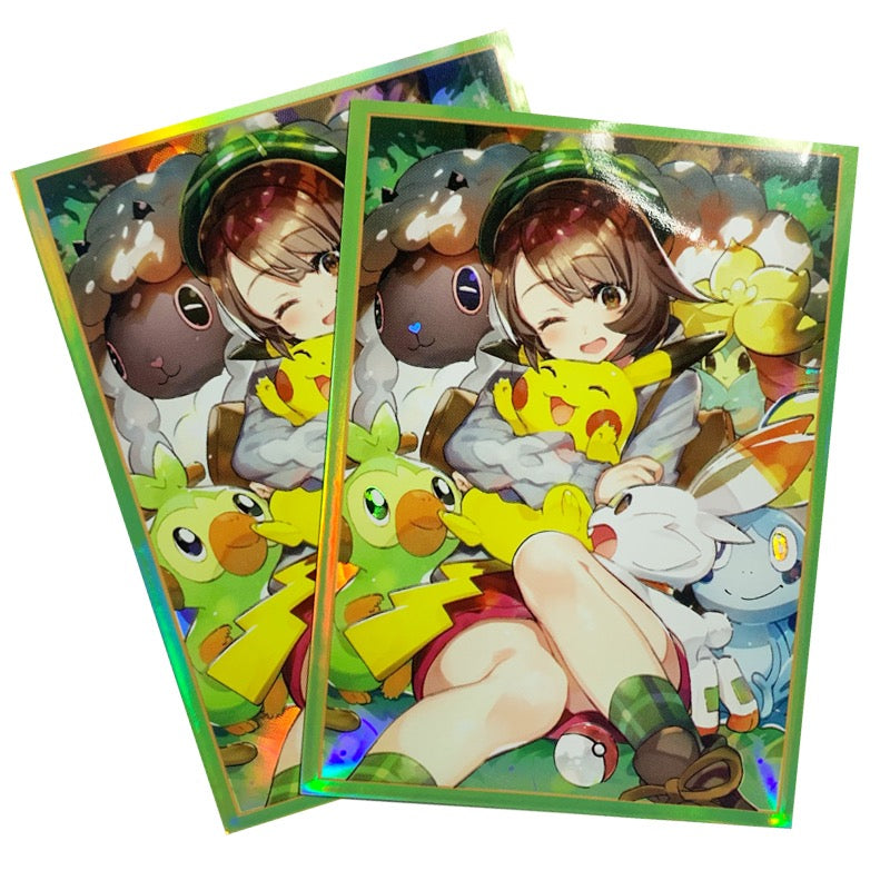 Trainer Gloria Pokemon Holographic Card Sleeves