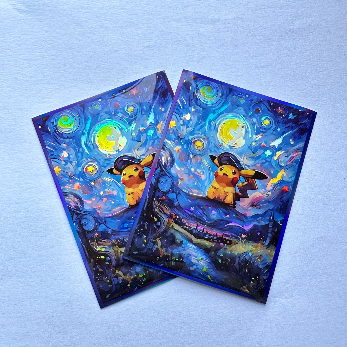 Gengar & Pikachu Oil Painting Series Holographic Card Sleeves