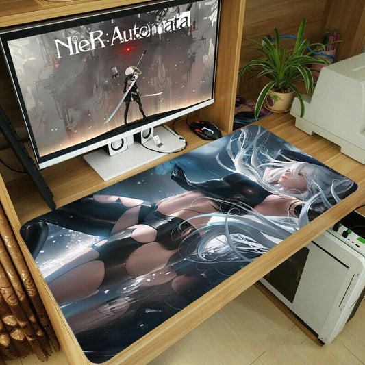 NieR Automata YoRHa 2B Anime Large Playmat Mouse Pad Keyboard Work Desk Mat 28*16 in / 70*40cm