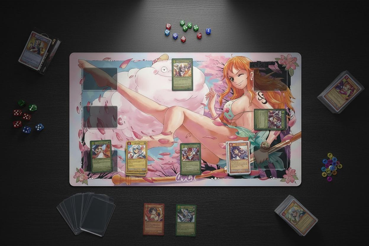 One Piece Nami Playmat OPCG TCG Card Game Deskmat Board Game Mousepad