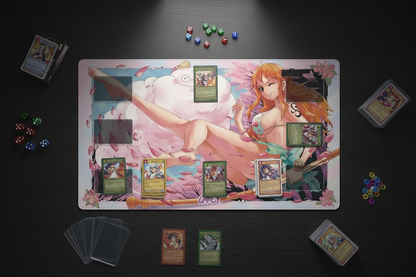 One Piece Nami Playmat OPCG TCG Card Game Deskmat Board Game Mousepad