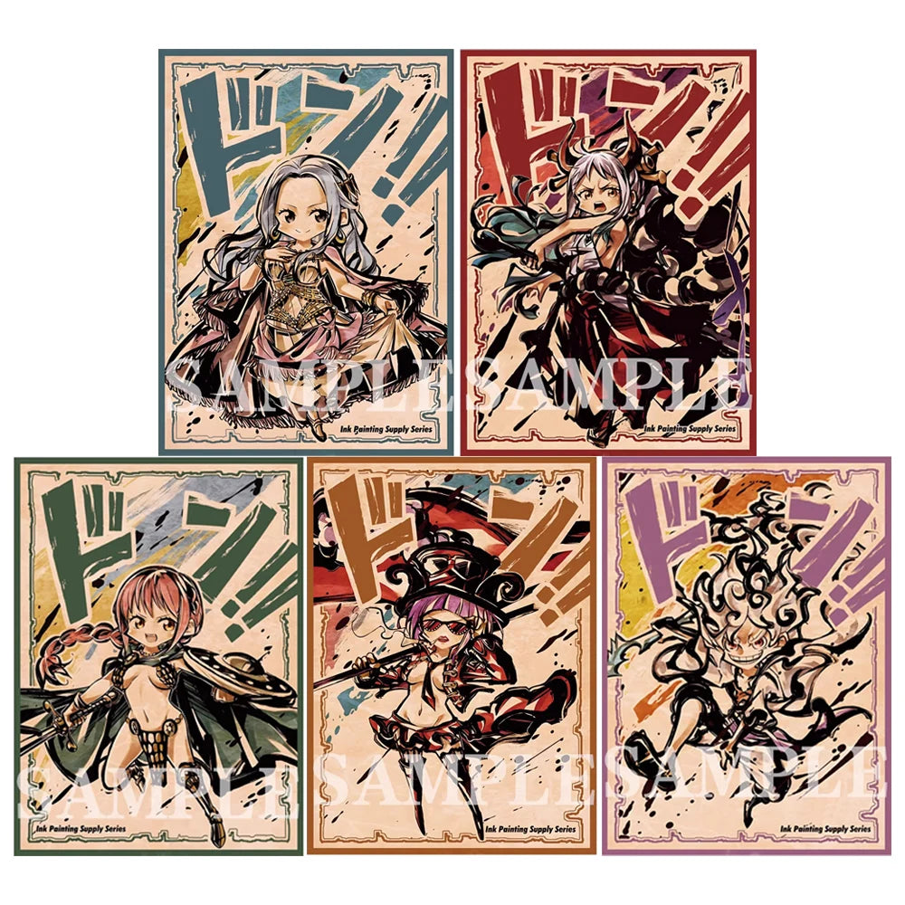 60pcs 67x92mm 5 Styles of Laser Holographic Anime Trading Card Sleeves Board Game Card Sleeves for MTG/PTCG Card Games